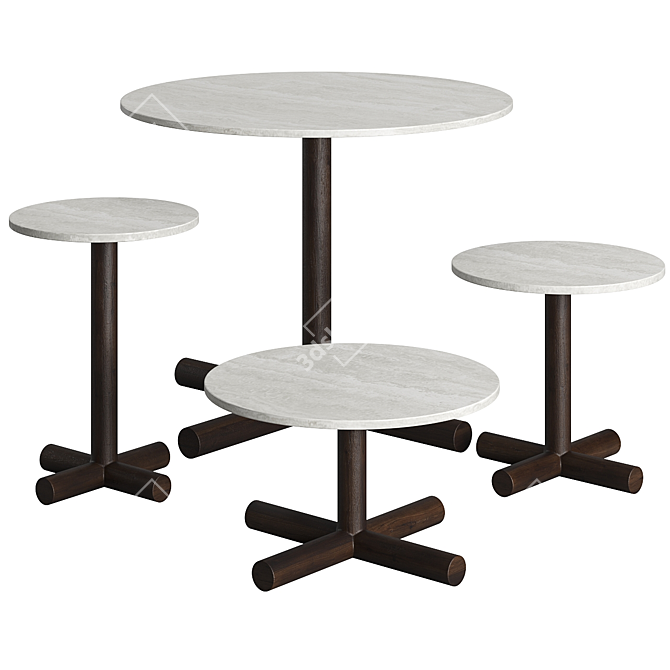 Helix Coffee Table: Sleek Sophistication 3D model image 1