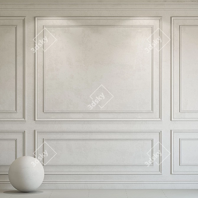 Decorative Stucco with Molding 253 3D model image 1