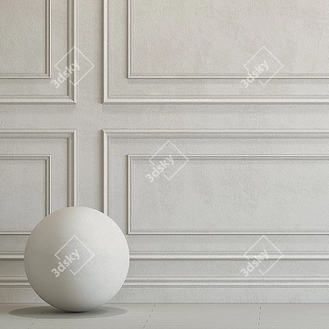 Decorative Stucco with Molding 253 3D model image 2