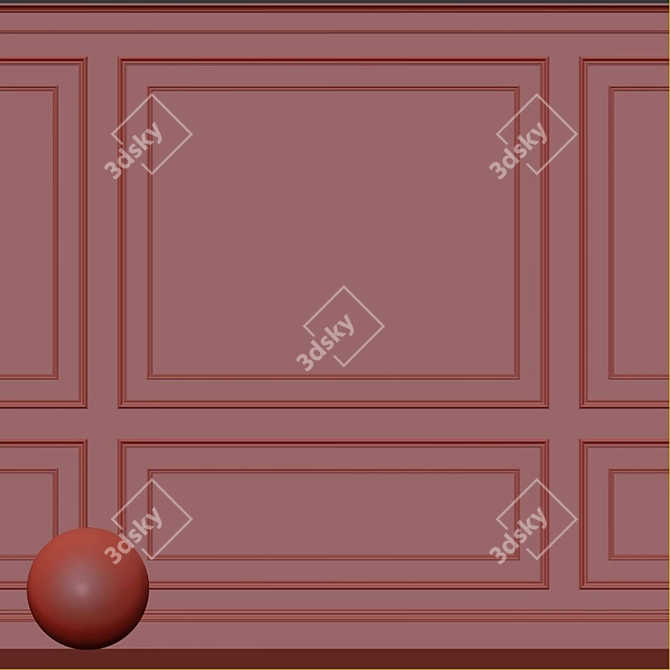 Decorative Stucco with Molding 253 3D model image 4