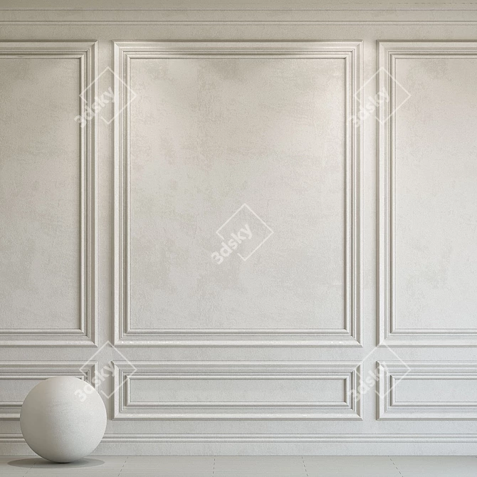 Eider White Decorative Plaster 254 3D model image 1