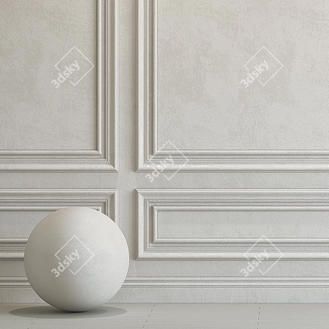 Eider White Decorative Plaster 254 3D model image 2