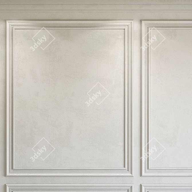 Eider White Decorative Plaster 254 3D model image 3