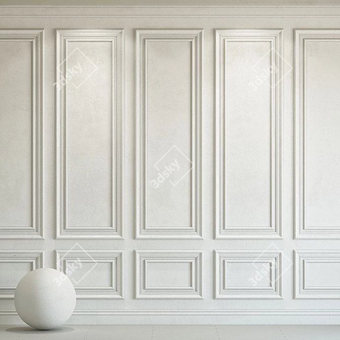 Decorative Plaster with Molding 255 3D model image 1