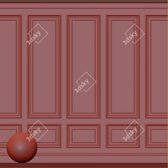 Decorative Plaster with Molding 255 3D model image 4