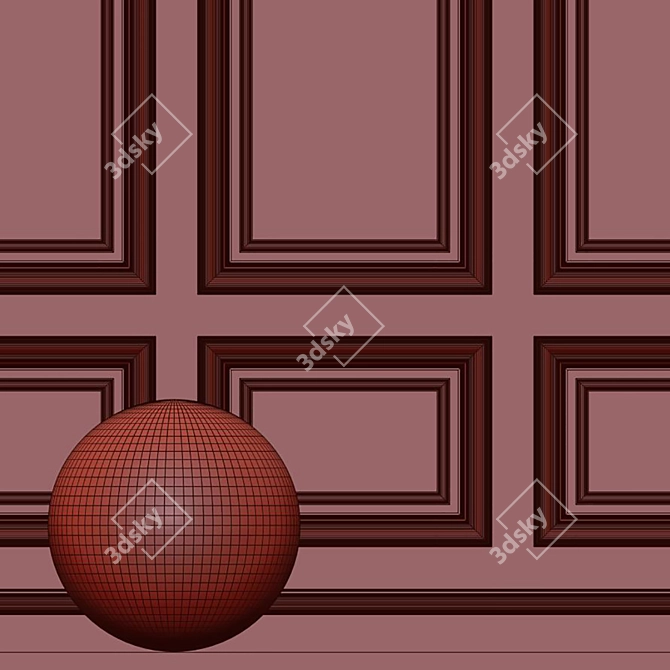 Decorative Plaster with Molding 255 3D model image 5