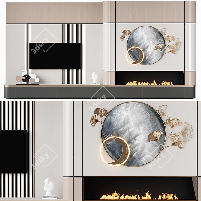 Fireplace TV Zone Unity 3D model image 1