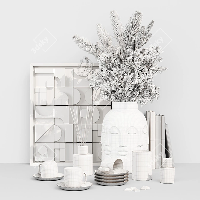 Modern Geometric Decor Set 3D model image 4