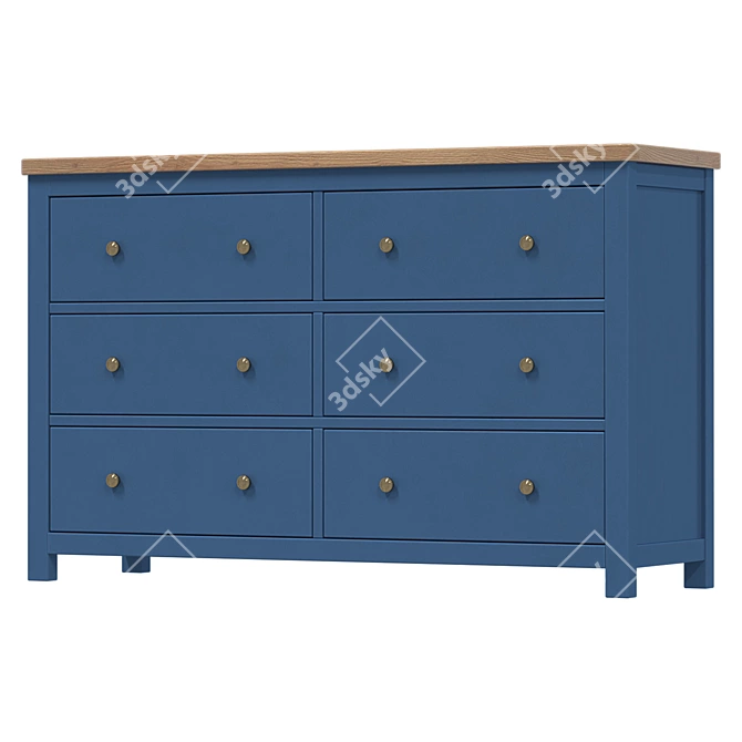 Versatile Jules Verne Six-Drawer Chest 3D model image 2