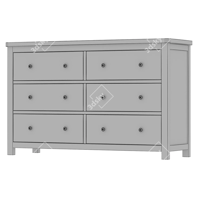 Versatile Jules Verne Six-Drawer Chest 3D model image 6