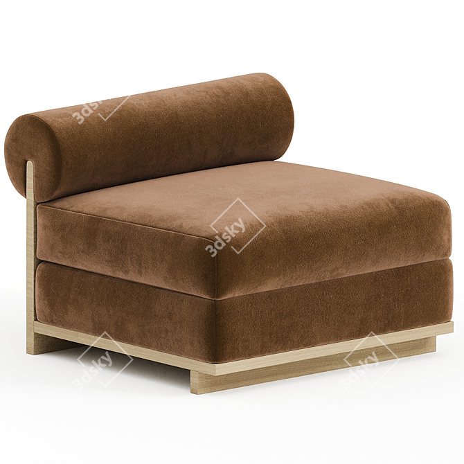 Mountain Majesty Slipper Chair 3D model image 2