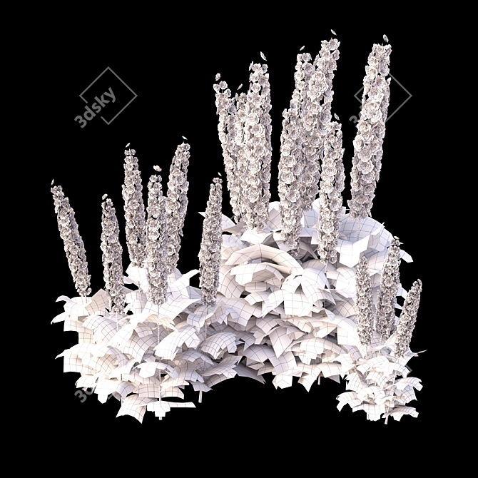  3D Delphinium Bush Models 3D model image 7