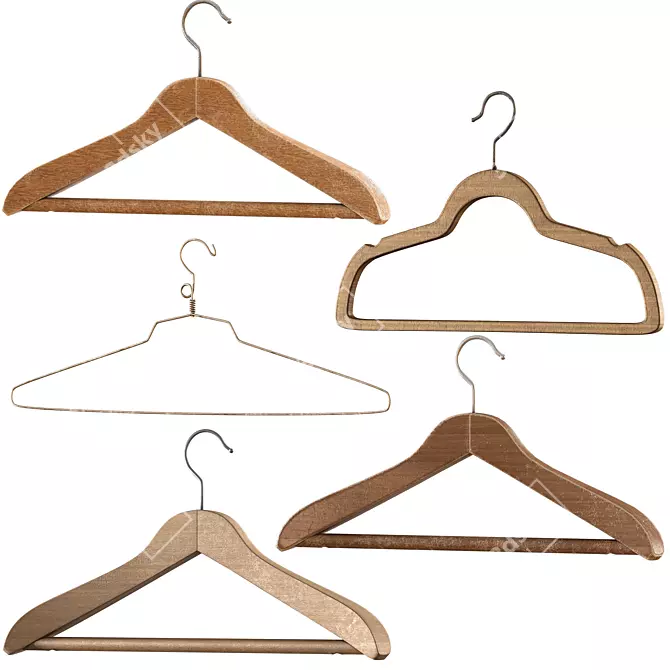 Multipurpose Clothes Hanger Set 3D model image 1