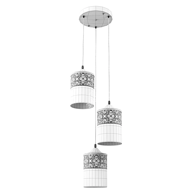 Moroccan Inspired Pendant Light 3D model image 2