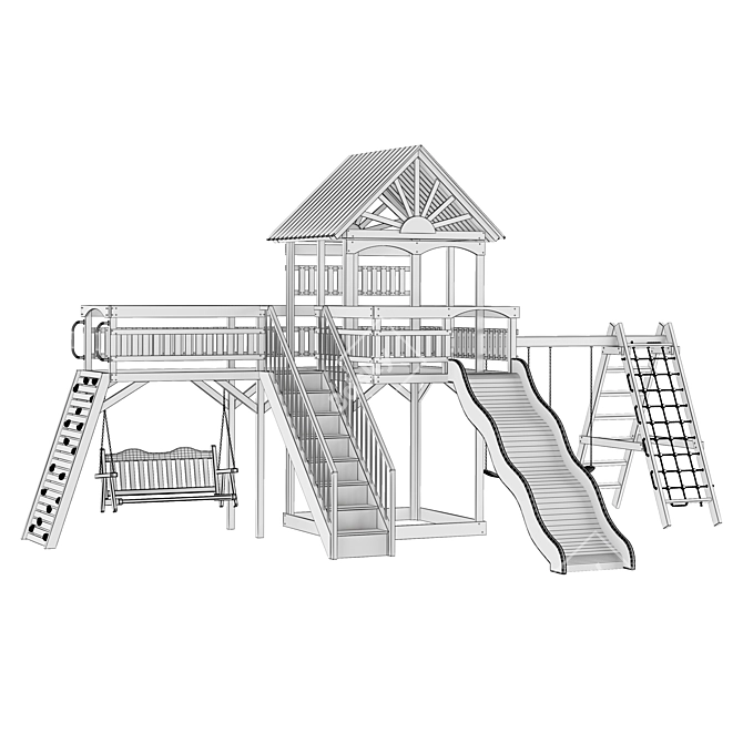 Modular Game Playhouses Kit 3D model image 3