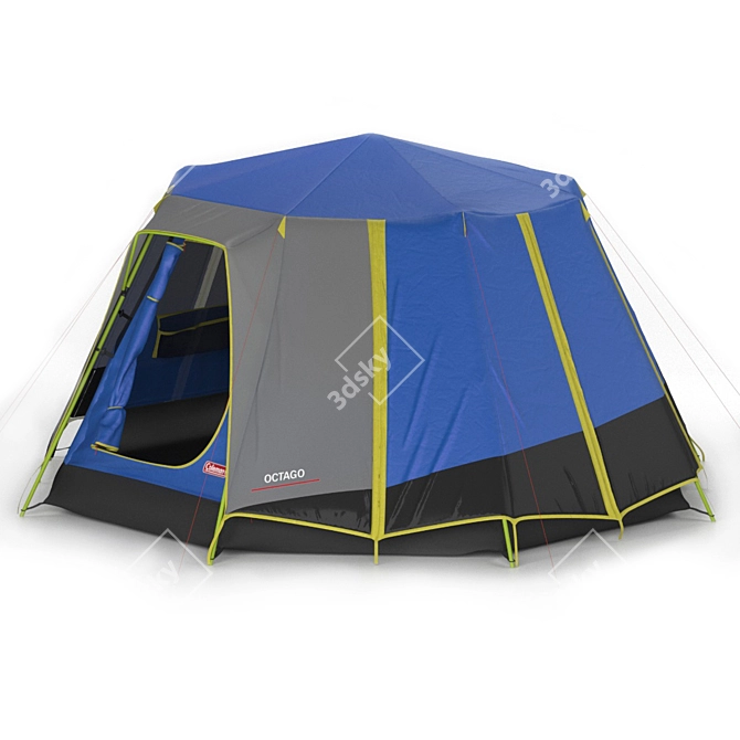 8 Person Dome Tent Reflective 3D model image 2