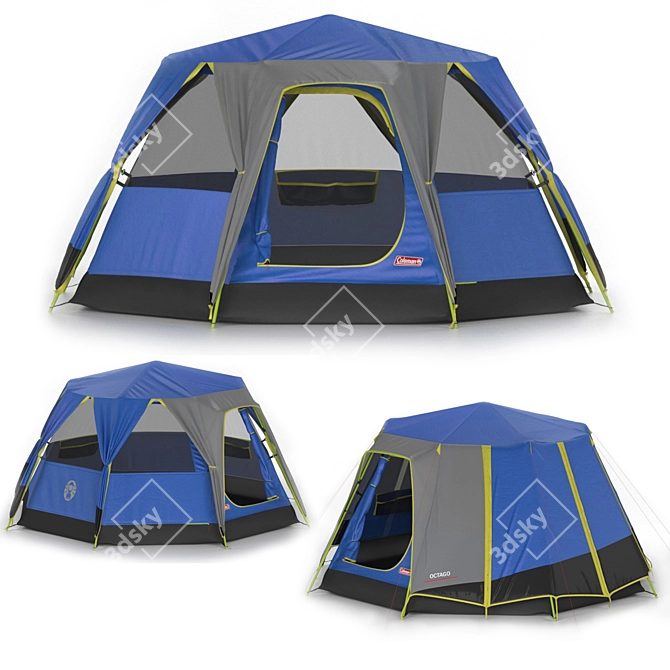 8 Person Dome Tent Reflective 3D model image 3