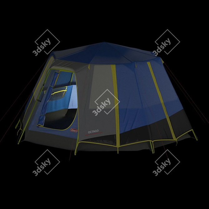 8 Person Dome Tent Reflective 3D model image 5