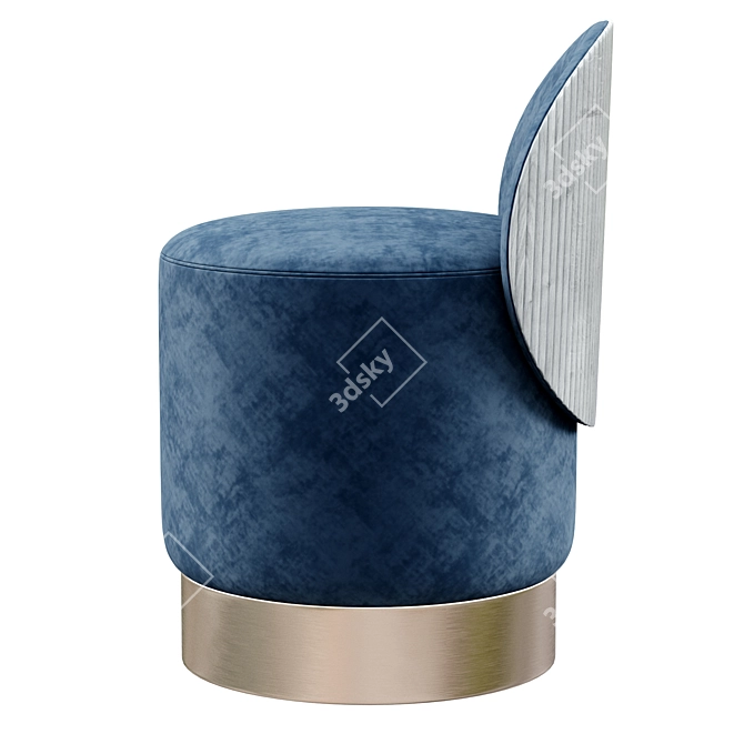 Title: Elegance Upholstered Pouf Low Back 3D model image 5