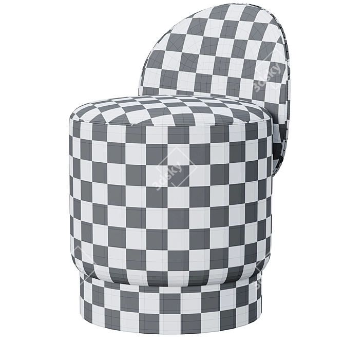 Title: Elegance Upholstered Pouf Low Back 3D model image 6