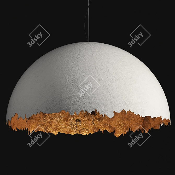 Catellani & Smith Metal Gypsum Pendant 3D model image 3