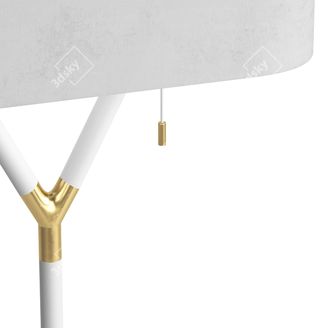 Modern Lacquer Finish Floor Lamp 3D model image 2