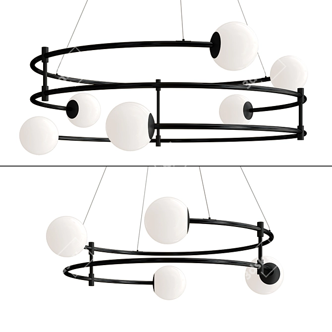 MOD317PL Glass Pendant Lamp 3D model image 3