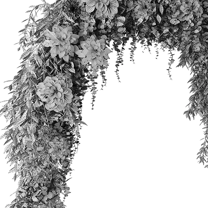  Decorative Wedding Arch Display Stand 3D model image 4