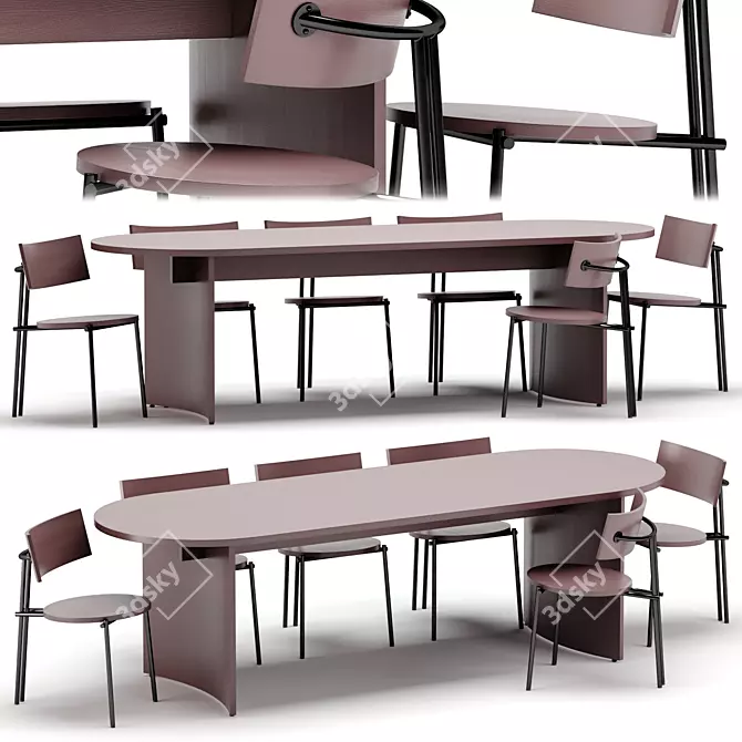 LOBE Dining Set - Tamo 3D model image 1