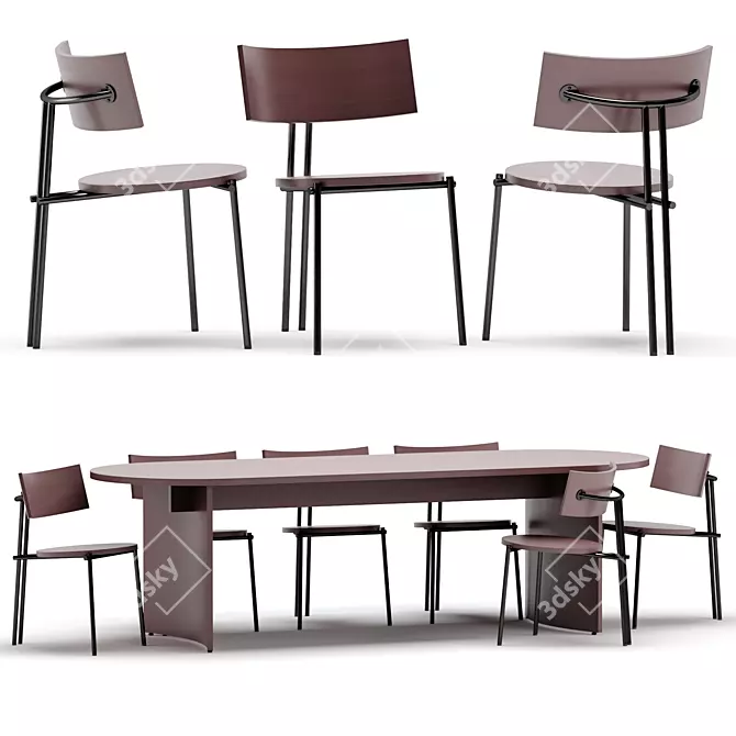 LOBE Dining Set - Tamo 3D model image 2