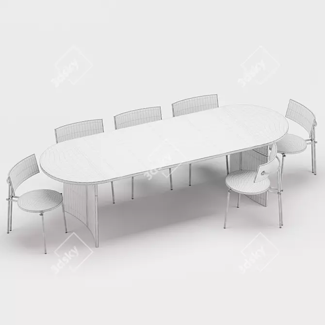 LOBE Dining Set - Tamo 3D model image 5