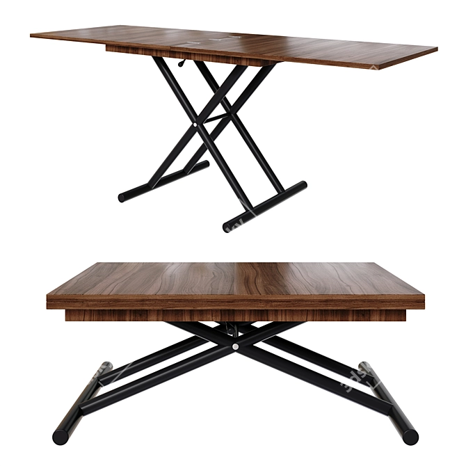 Elegant Transforming Table: Elliot Oak 3D model image 1