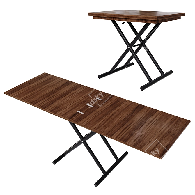 Elegant Transforming Table: Elliot Oak 3D model image 2