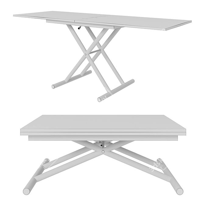 Elegant Transforming Table: Elliot Oak 3D model image 3