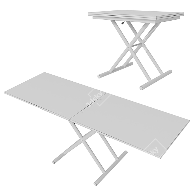 Elegant Transforming Table: Elliot Oak 3D model image 4