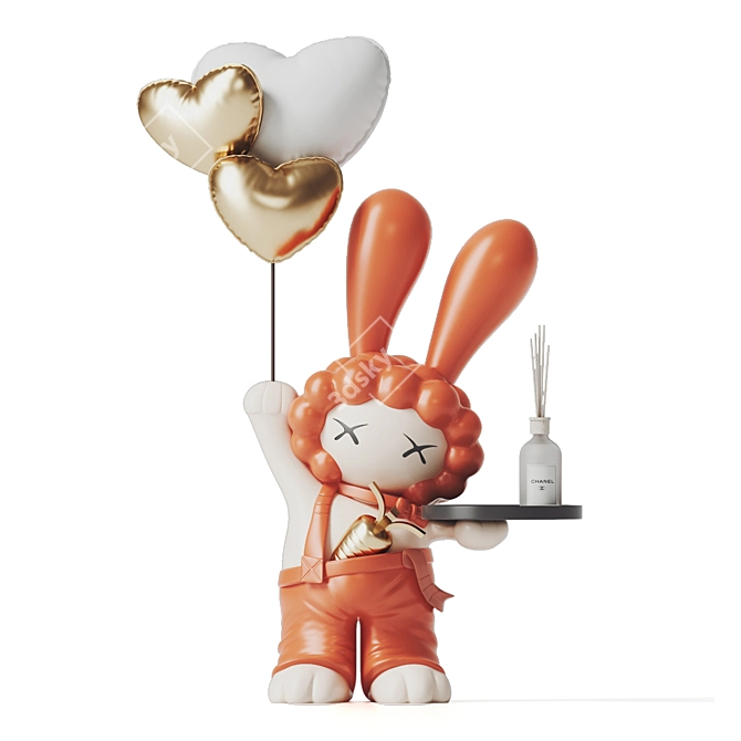 Vibrant Rabbit Toys Collection, 3D 3D model image 1