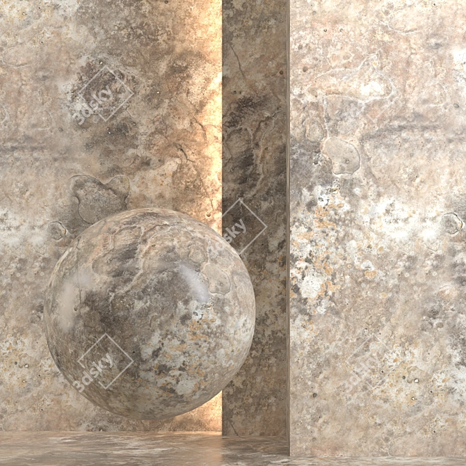 Sleek Stone Surface Texture 3D model image 1