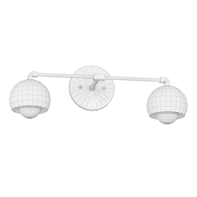 Sleek Mid-Century Sphere Vanity 3D model image 2