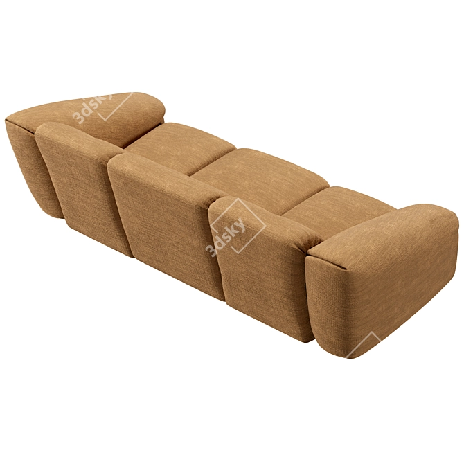 Comfortably Chic Puffer Sofa 3D model image 5