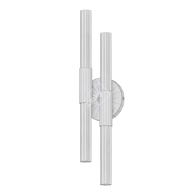 Elegant Glass Wall Sconce 3D model image 2