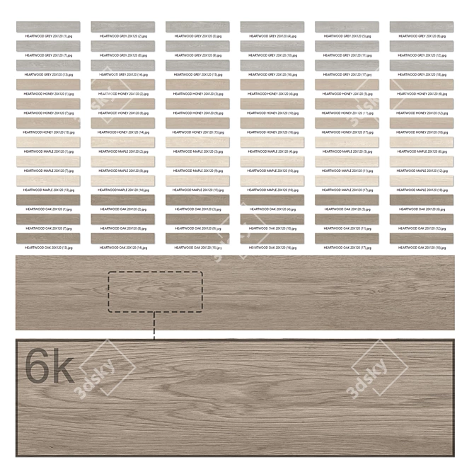 High-Quality Parquet Texture Bundle 3D model image 2