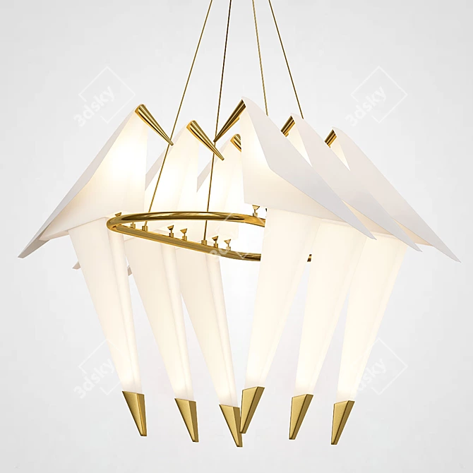 Origami Bird Chandelier Imperium Loft 3D model image 2