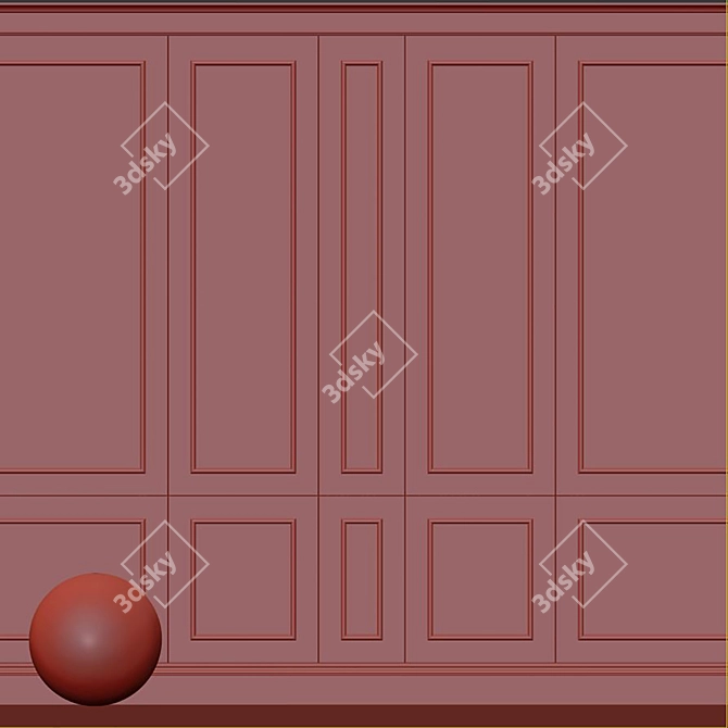 Decorative Plaster with Molding 256 3D model image 4