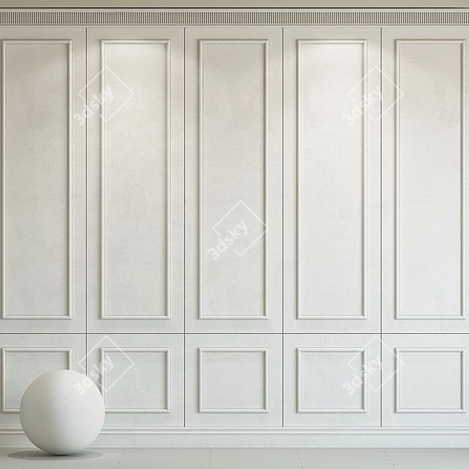 Decorative Plaster with Molding 257 3D model image 1