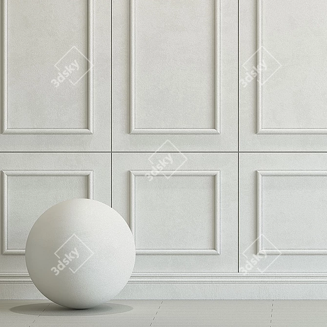 Decorative Plaster with Molding 257 3D model image 2