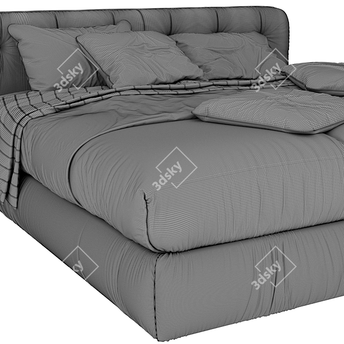 VITTORIA Bed: Modern Stylish Design 3D model image 4