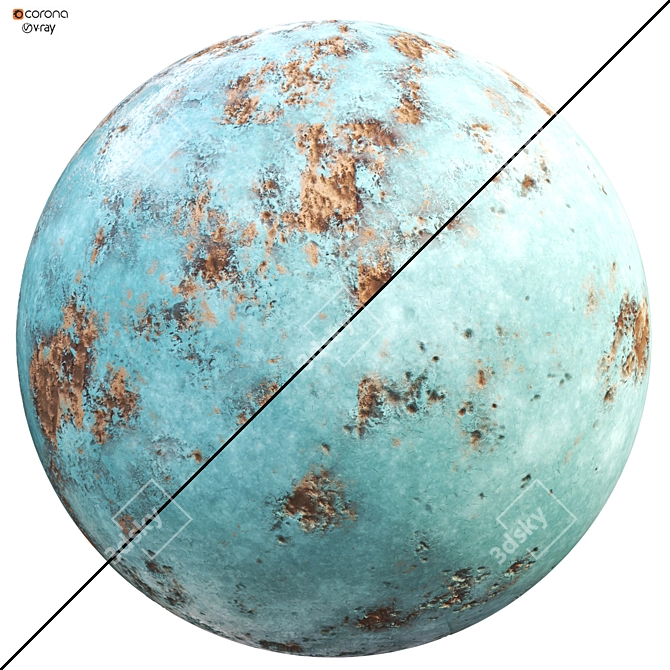 Rusty Metal PBR Texture Collection 3D model image 1