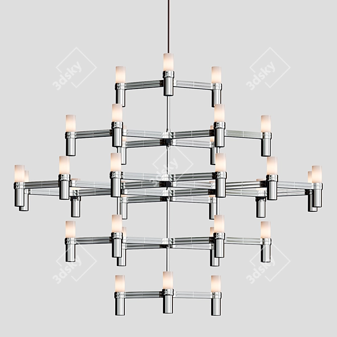 Elegant Nemo Chandelier Masterpiece 3D model image 3