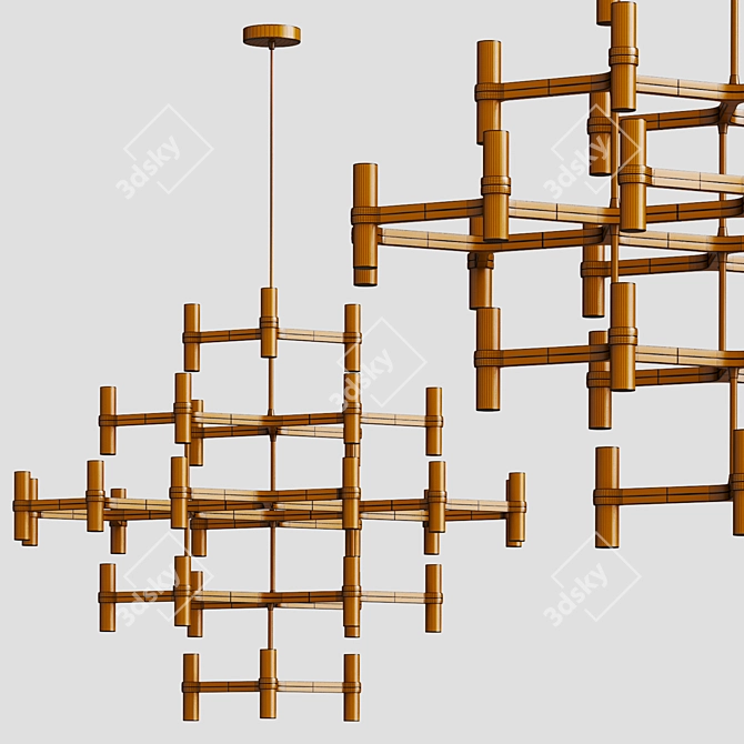 Elegant Nemo Chandelier Masterpiece 3D model image 4