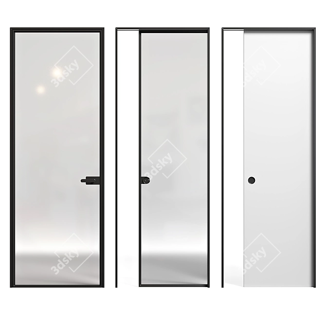 Sleek Lualdi L7 Pocket Door 3D model image 1